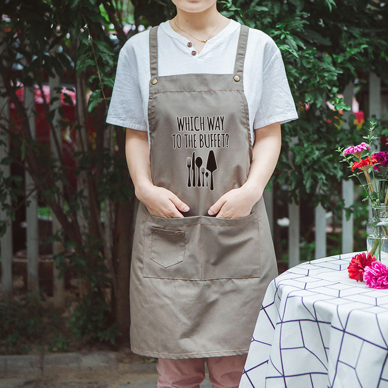 Delantal hogar cocina antiincrustante a prueba de aceite lindo estilo coreano japonés moda de las mujeres Estilo nórdico trabajo Impresión de logotipo imprimible