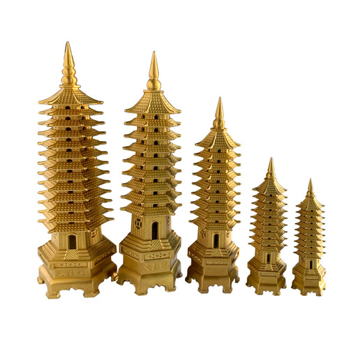 Source manufacturer wholesale machine die-casting brass Wenchang Tower 9 ninth floor 13 thirteenth floor Wenchang Tower ornaments