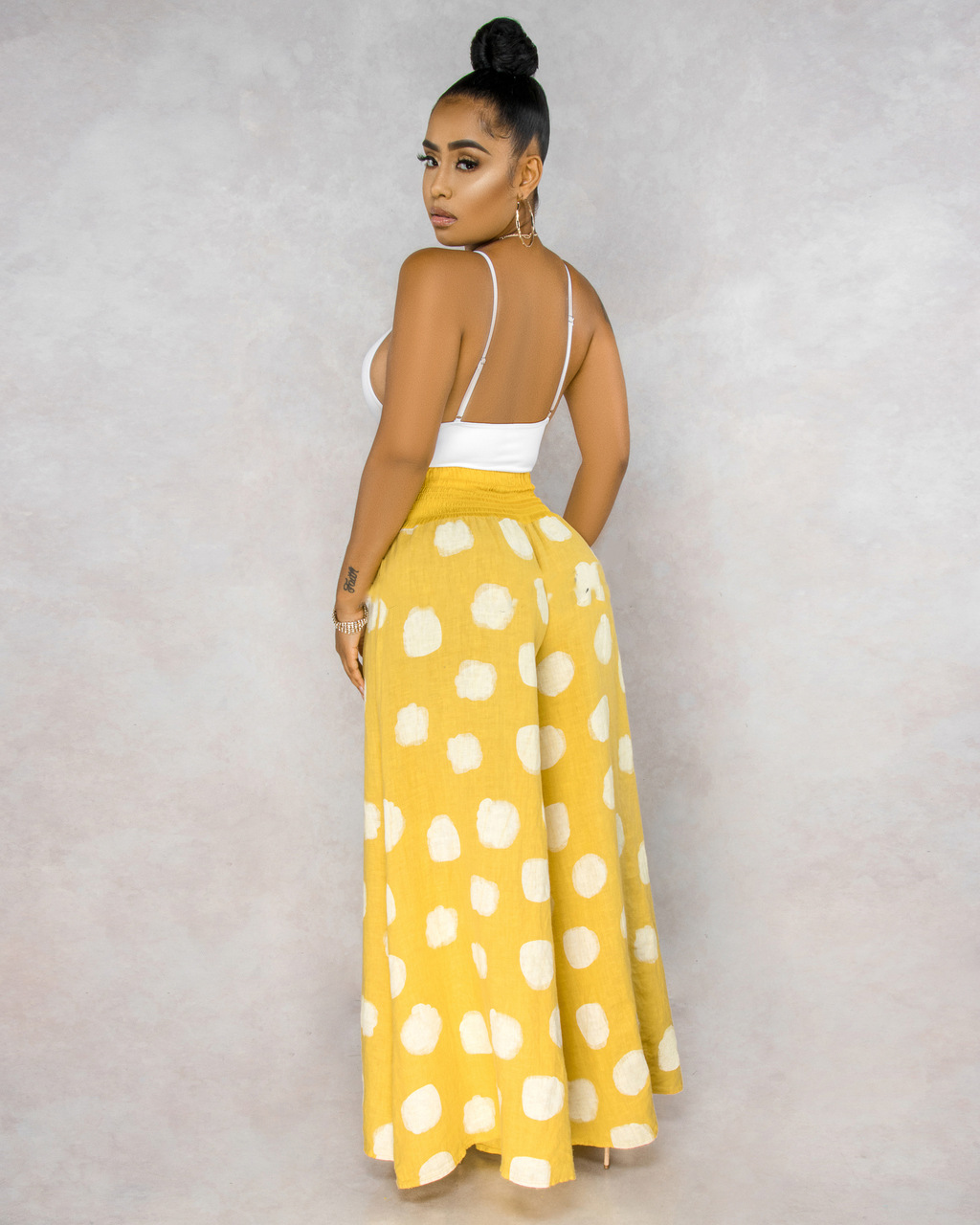 Wide-Leg Loose Polka Dot Pants NSFBS114864