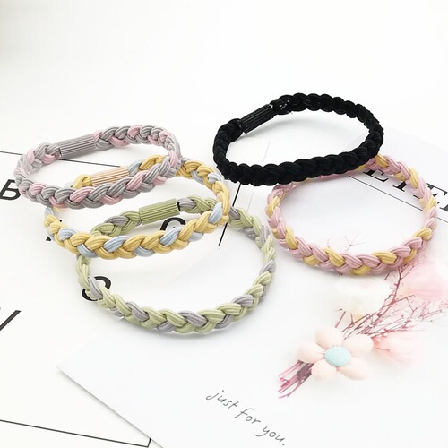 Hair rope bracelet dual-purpose gift for boyfriend Korean version cute hand-woven hair rope simple hair tie rubber band factory direct sale