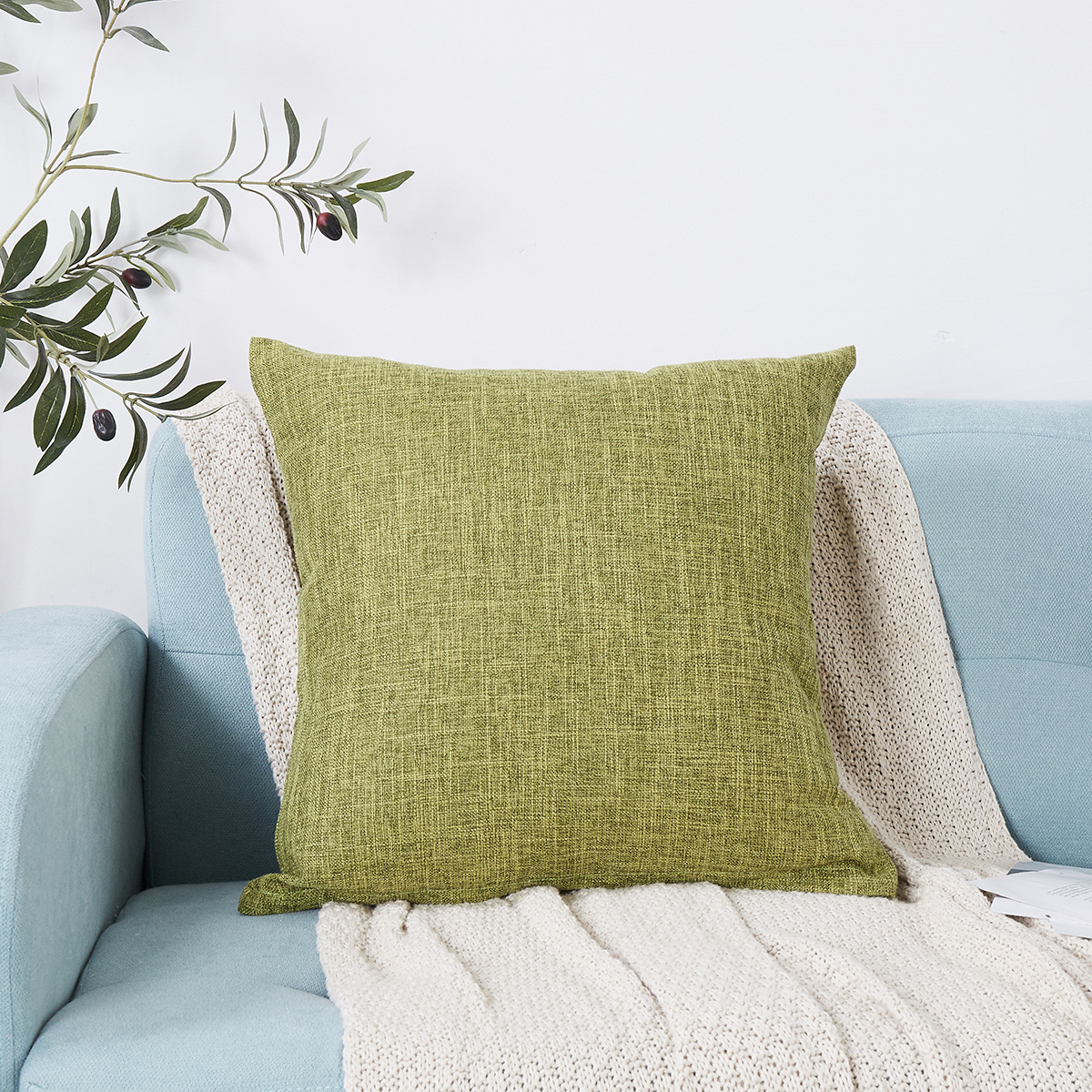 Fodera per cuscino quadrata in tinta unita, tessili per la casa e prodotti per la casa, con federa_voghion.com