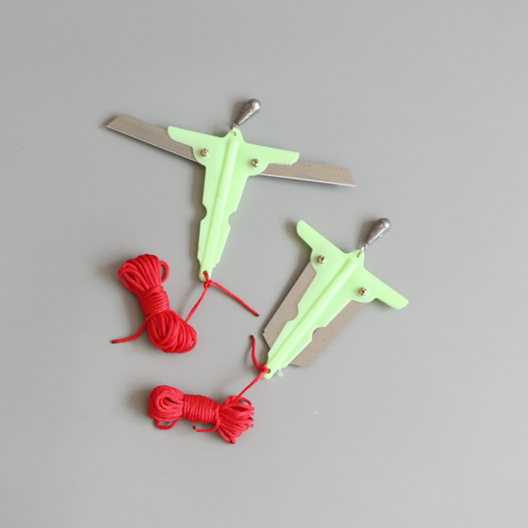 折叠水草刀 户外野钓水草锚刀 垂钓用品可更换刀片割草刀批发供应