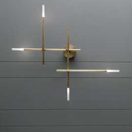 现代简约北欧壁灯创意十字交叉造型设计时尚个性线条客厅装饰壁灯
