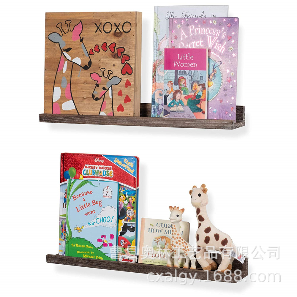 Estante de pared de madera maciza simple pared colgante dormitorio partición sala de estar creativa TV pared decoración rack