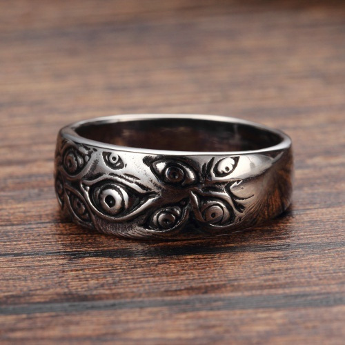 Vintage Gothic Punk Devils Eye Ring Band Ring For Men And Women_voghion.com