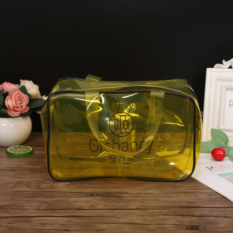 厂家直销化妆品收纳袋通用透明pvc手提袋护肤品防水包装袋子