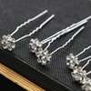 Hair accessory for bride, Chinese hairpin, beads from pearl, zirconium, hairgrip, flowered