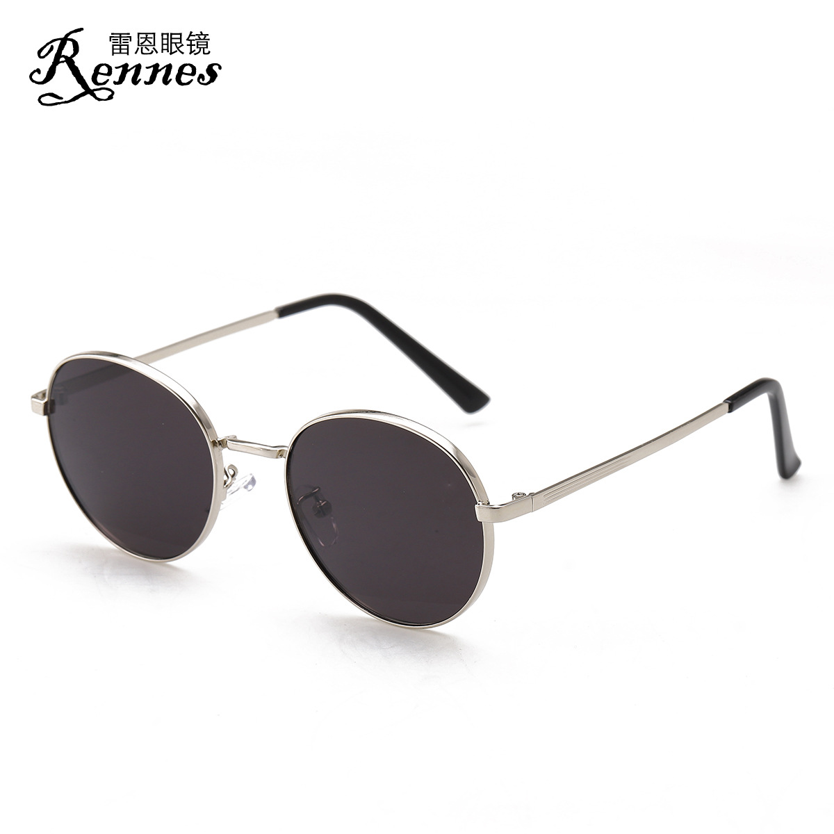 Nueva moda hombres y mujeres de marco redondo gafas de sol Liu Renna mismo retro gafas de sol de las mujeres gafas lisas 381