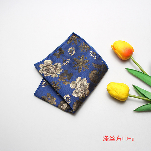 Polyester Silk Jacquard Pocket Square Men's Handkerchief Clothing Accessories Chinese Style Men's Pocket Square Wholesale