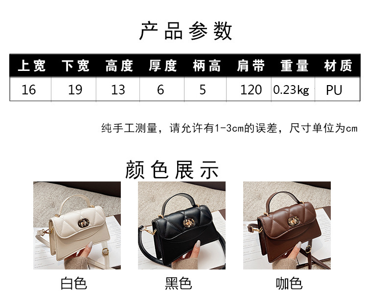 New Trendy Rhombus Portable Small Square Bag display picture 1