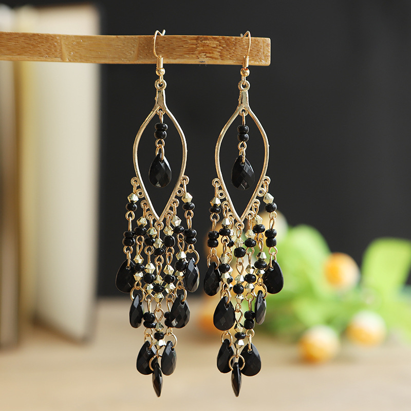 1 Pair Fashion Geometric Alloy Seed Bead Plating Women's Drop Earrings display picture 14