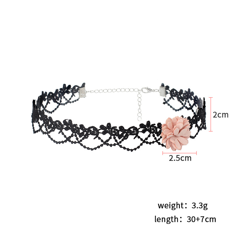 5g Weight New Simple Lace Neckband Necklace Super Fairy Flower Necklace Choker Short Clavicle Chain Wholesale Nihaojewelry
