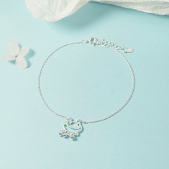 Anklet for women, Japanese style, fresh and cute, longevity lock, tassel, light beads, fashionable foot accessories, zodiac year, 2022 new style