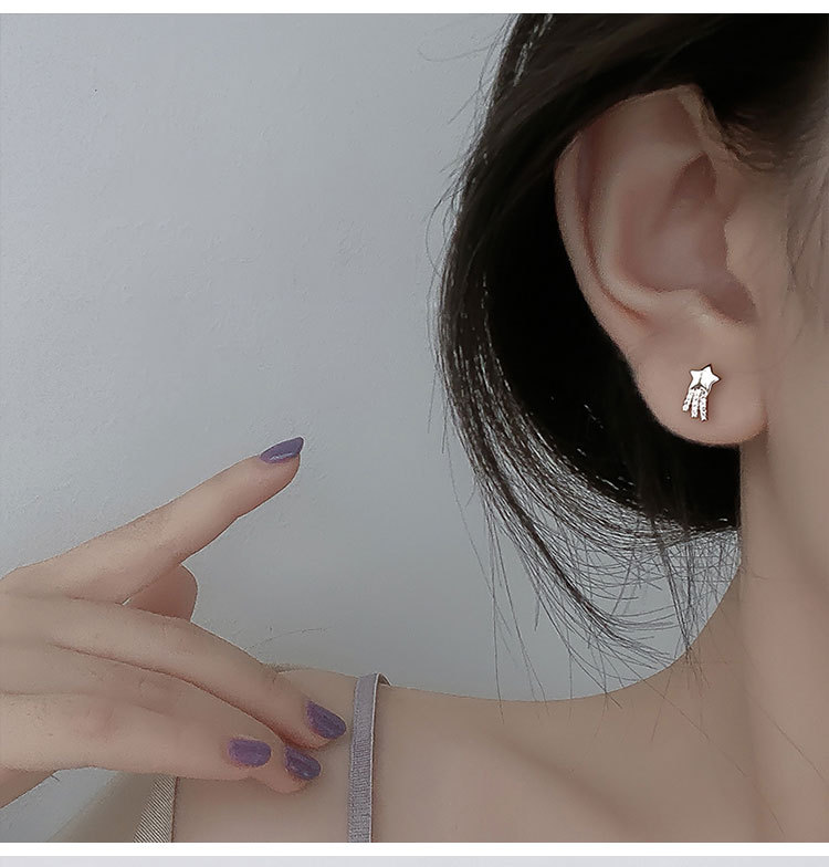 Ear Studs Classification 1 Pair 925 Sterling Silver Zircon Star Ear Studs