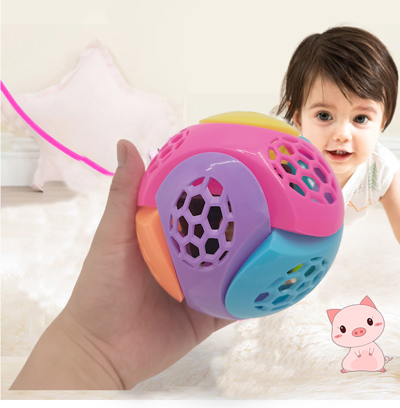 七彩跳跳发光弹力球光源组装拼装玩具发光球儿童弹力闪光地摊现货