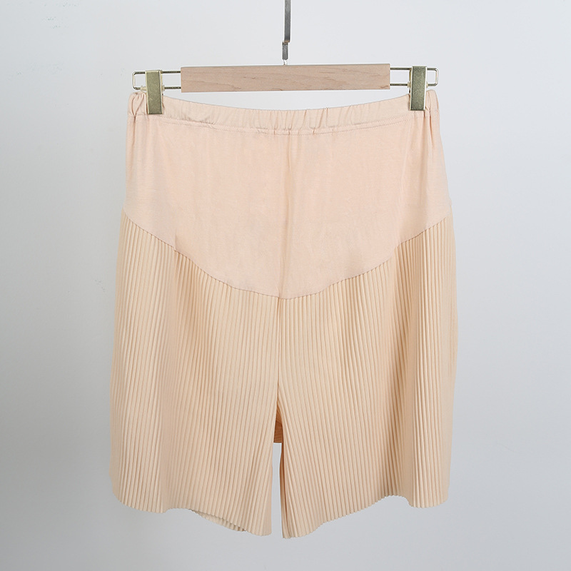 Pantalones cortos de mujer embarazada transpirables de verano directo de fábrica pantalones de pierna ancha de mujer embarazada pantalones plisados moda estilo coreano pantalones de soporte de vientre ropa de maternidad
