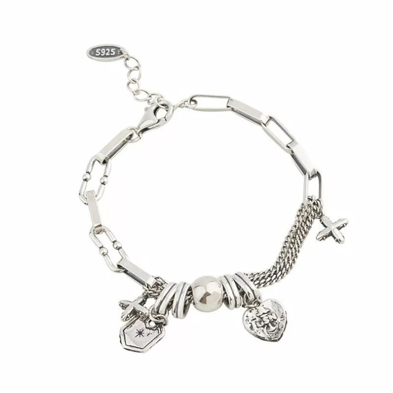 Thai Silver Cross Heavy Industry Bracelet Image 5