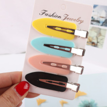 肖战同款无痕发夹女日系化妆刘海发卡叶子鸭嘴夹奶油胶配件碎发