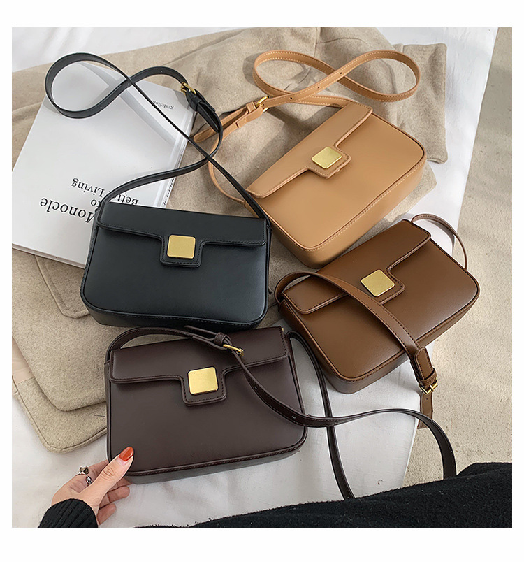 New Trendy Wild One-shoulder  Simple Texture  Square Bag display picture 17
