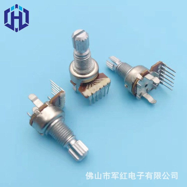 12mm双联电位器 金属柄旋转电位器b10k