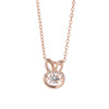 Agile rabbit, necklace, cute pendant, silver 999 sample, Japanese and Korean, cute animals, wholesale