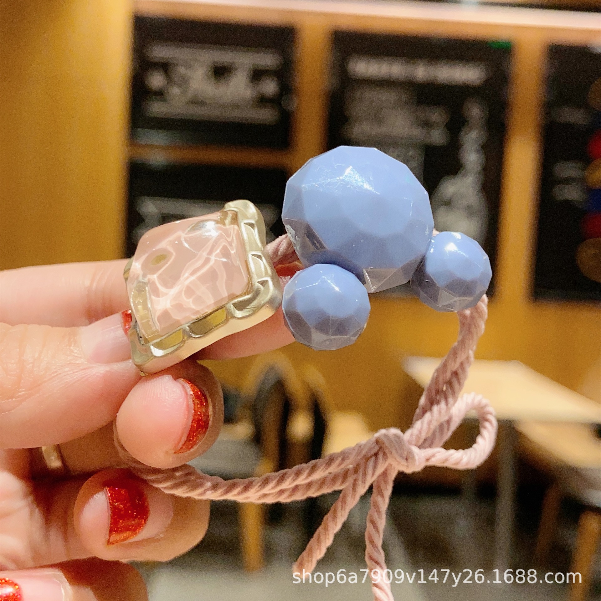 Estilo coreano ~ cuerda de pelo de los niños diosa lazo del pelo banda de goma internet celebridad ins mickey chica cola de caballo tocado flor banda de pelo cuerda de pelo