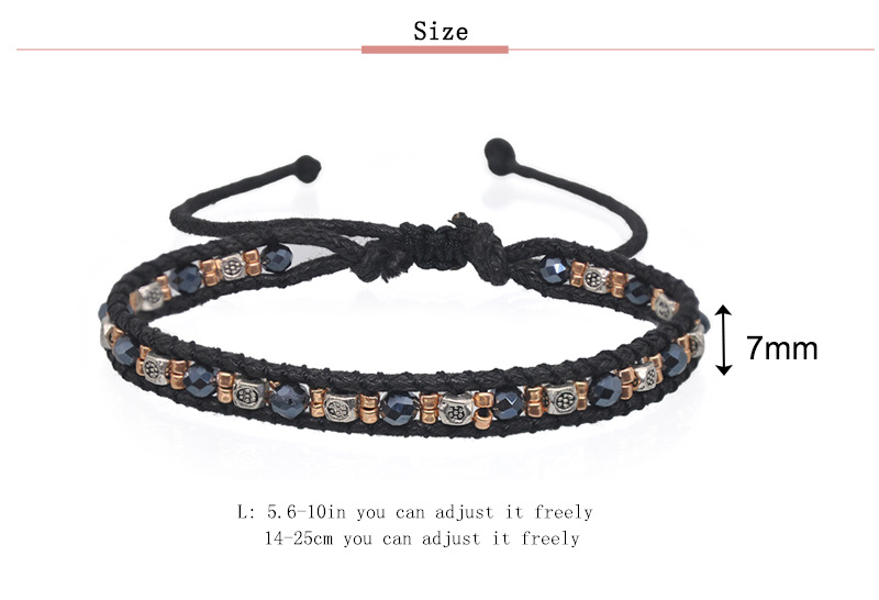 Ethnic Style Round Alloy Seed Bead rope Knitting Womenu0027S Bracelets 1 Piece