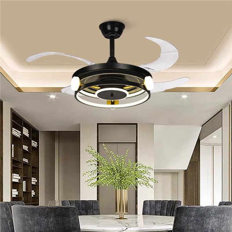 modern Simplicity intelligence Ceiling bedroom Fan light Bluetooth remote control Well-being frequency conversion household led Living room fan lights