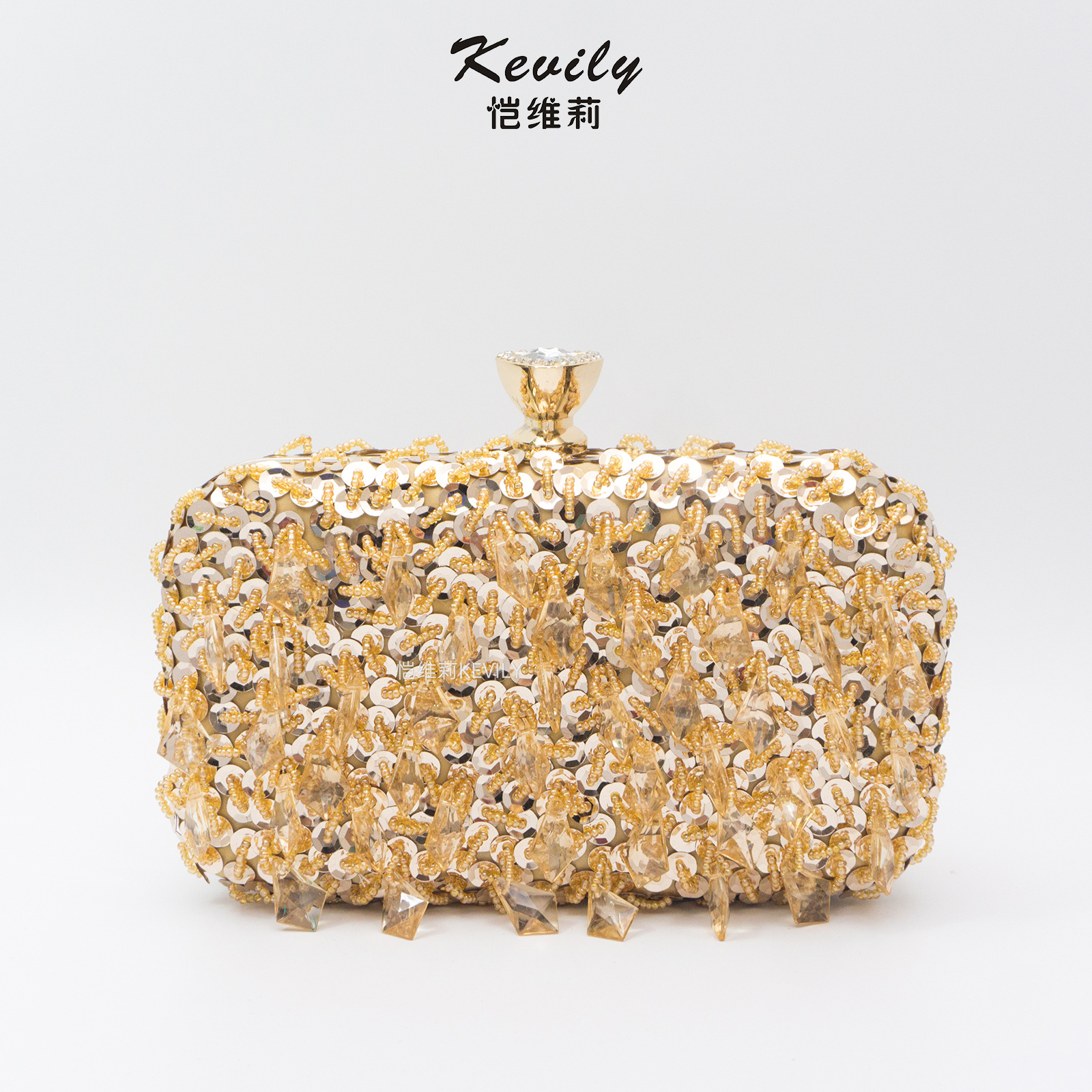 Kai weili acrílico borla noche bolsa vestido bola noche bolsa anual reunión sequined cheongsam bolso transfronterizo embrague