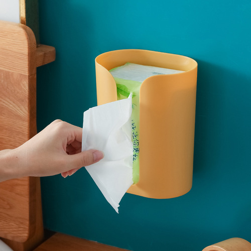 Multi-color hole-free wall-mounted tissue box for home kitchen living room bathroom and toilet, invisible under-bed tissue box with easy-to-use design