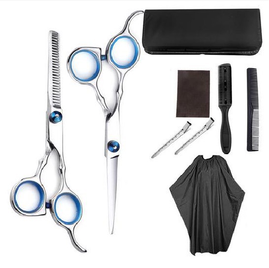 Ciseaux dentaires plats à effiler, ensemble d'outils de coiffure en acier inoxydable pour adultes_voghion.com