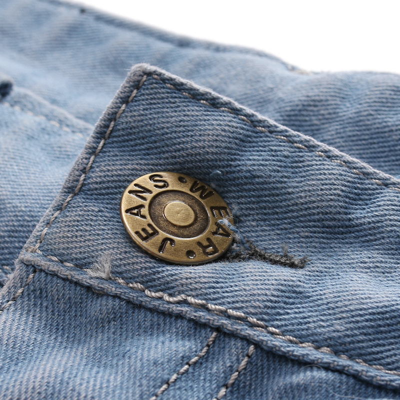 Foreign trade summer explosion men's fashion denim hole embroidered label shorts Europe and the United States loose straight jeans 23 Foreign trade summer explosion men's fashion denim hole embroidered label shorts Europe and the United States loose straight jeans 16