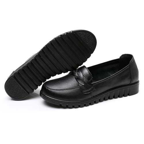 New soft-soled casual women's shoes cowhide single shoes flat-soled non-slip mother's shoes women's leather shoes factory direct sales wholesale