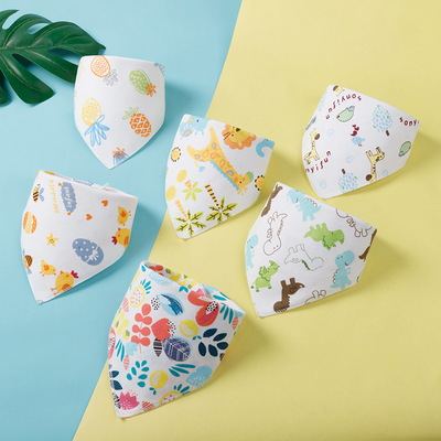 厂家出品 婴幼儿三角巾纯棉儿童口水巾吸水防脏围嘴围兜 外贸定制