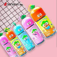 Carrot watercolor pen cartoon bucket 48 colors 36 children 18 paintings 24 graffiti 12 school supplies stationery color pens