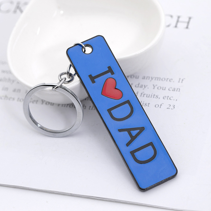 Double-sided Lettering Long Tag Keychain display picture 5