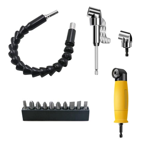 Electric screwdriver cornerer black universal flexible shaft extension rod electric drill turning tool multi-functional bit turning bit