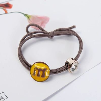 Creative hair rope with letters, cute beads, wholesale, European style, simple and elegant design