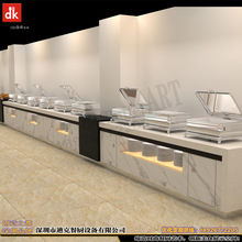 石英石自助餐台 组合式拼接无缝餐台设计 酒店自助餐厅设计案例图