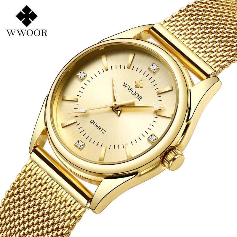 WWOOR celebración amor nuevo reloj de cuarzo casual de las mujeres calendario impermeable rhinestone reloj cabeza casual Bowl reloj 8852