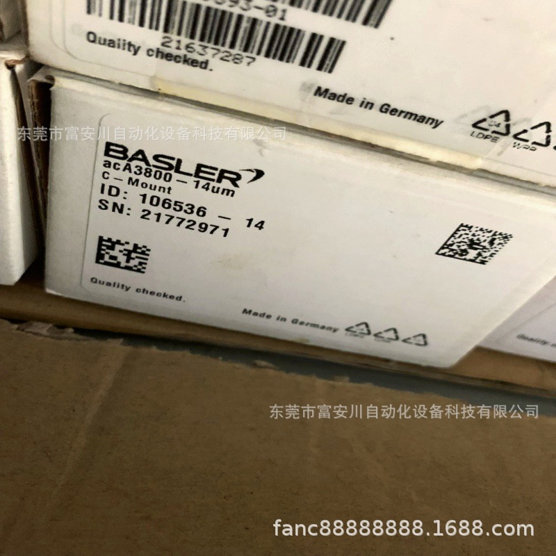 BASLER 巴斯勒工业相机 acA3800-14um 黑白工业相机 实物拍摄议价
