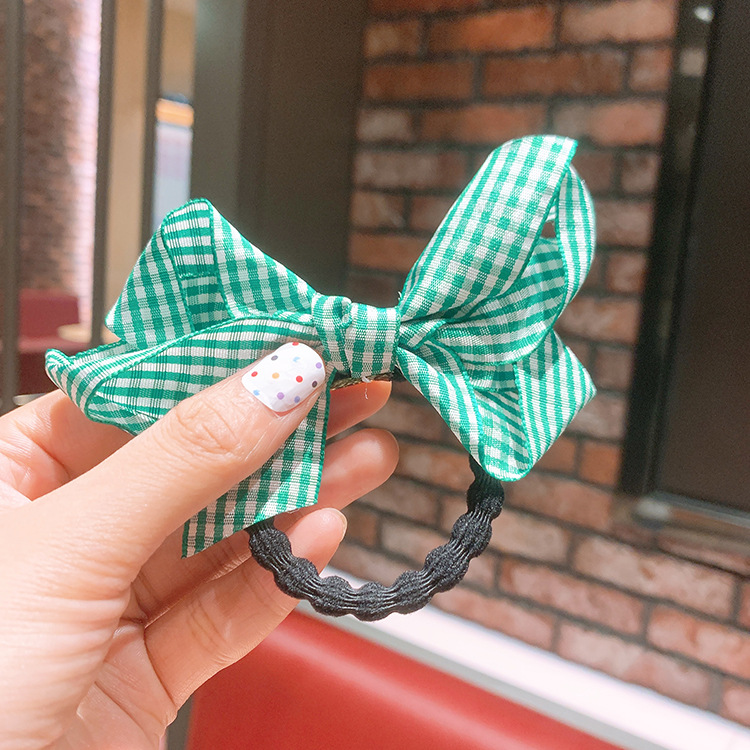 Korean Side Clip Girl Sweet Hair Accessories Red Plaid Bow Hairpin Wholesale Nihaojewelry display picture 5