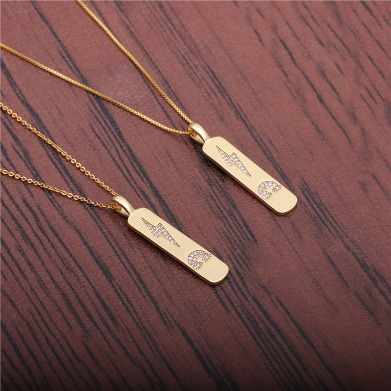 wholesale fashion gold lightning pendant copper necklacepicture9