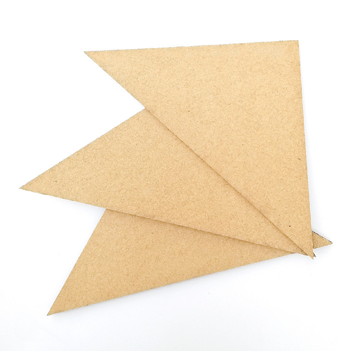 幼儿手工DIY创意等边等腰三角形瓦楞纸板墙面吊挂饰一份十张