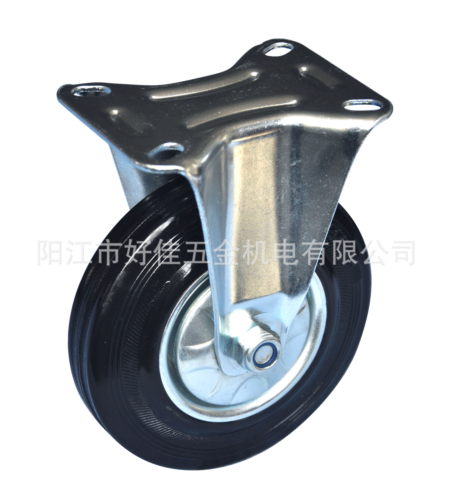 源头工厂直供125X34mm欧洲款平板定向工业橡胶脚轮