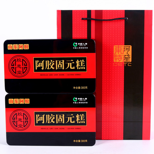 Directly shipped from Dong'e manufacturers, iron box packed donkey skin collagen paste 300g, processing and distribution of solid yuan paste