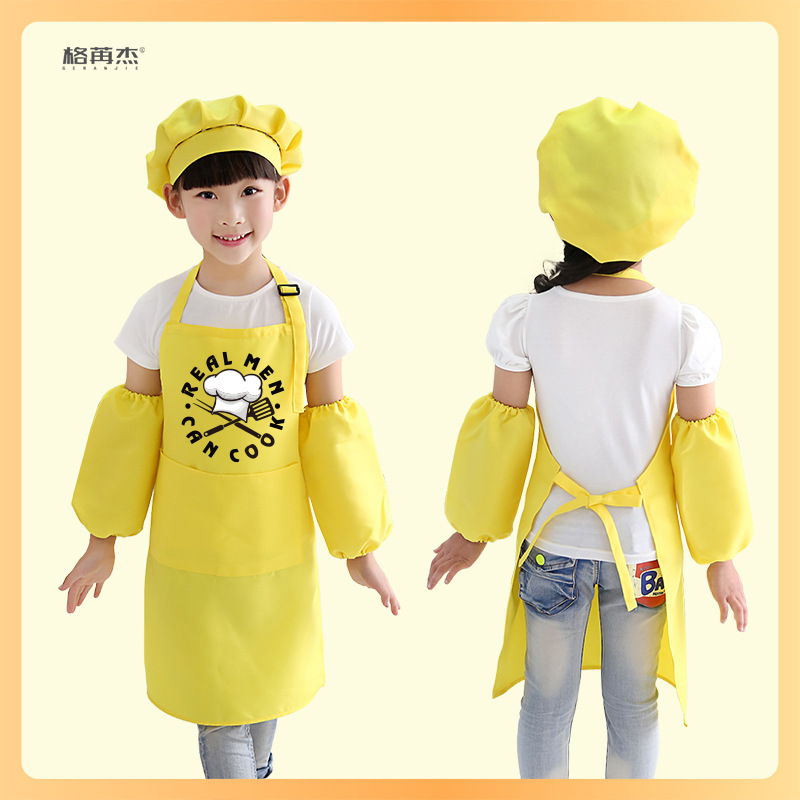 Ropa de pintura para niños delantal antiincrustante personalizado LOGO arte pintura ropa jardín de infantes bebé comiendo ropa cintura impresión