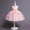 Small princess costume, flower girl dress, wedding dress, piano performance costume, European style, tutu skirt