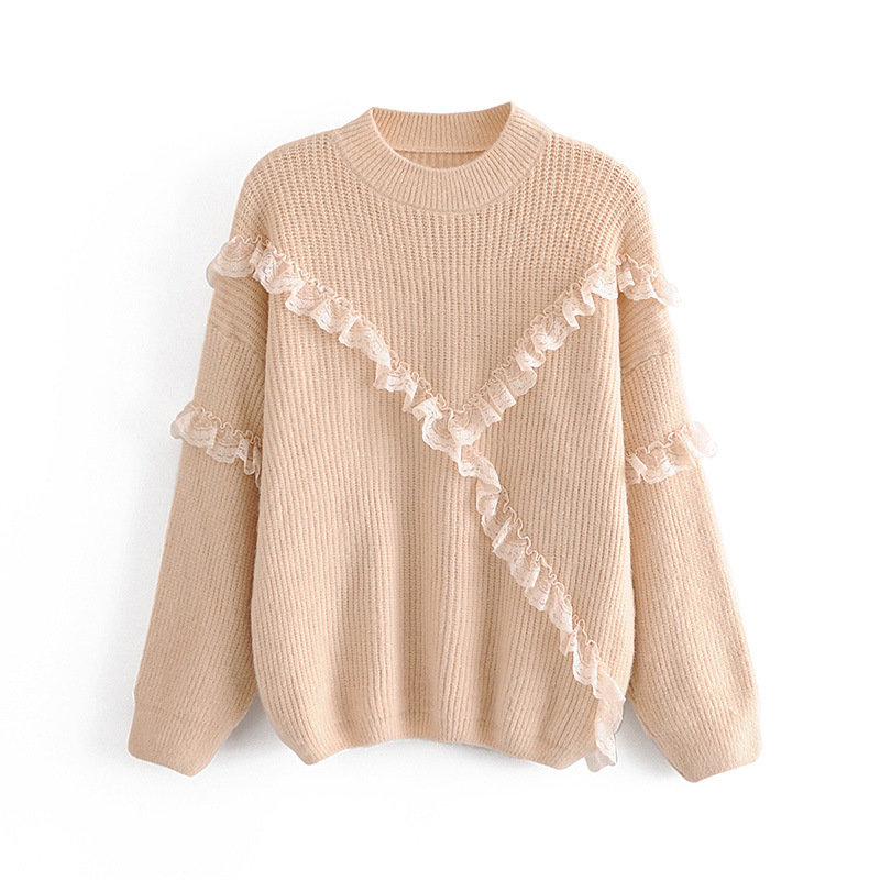  stitching knitted pullover sweater NSAM5755