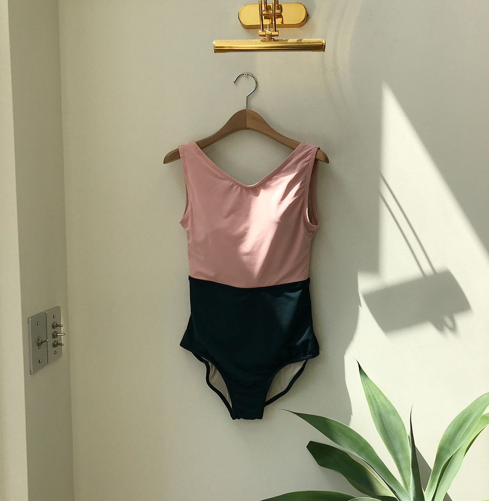 22新しいカラーブロックワンピース水着女性と韓国スタイルのシンプルでセクシーなハイウエストビキニ 21年レディースファッション福袋特集